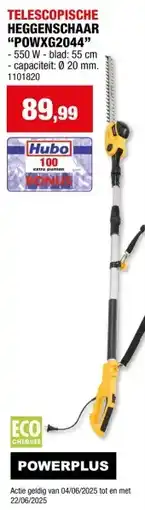 Hubo Powerplus POWXG2044 elektrische heggenschaar telescopisch 550W 55cm aanbieding