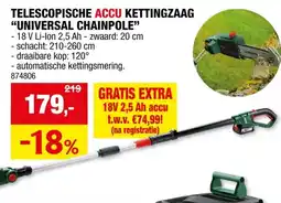 Hubo Bosch UniversalChainPole 18 accu kettingzaag 18V Li-Ion 200mm aanbieding