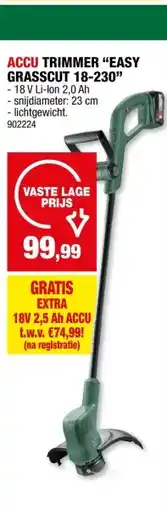 Hubo Bosch EasyGrassCut 18-230 accu trimmer 18V Li-Ion 23cm aanbieding