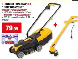 Hubo Powerplus POWXG62205T elektrische grasmaaier 1300W 32cm + elektrische trimmer 250W 22cm aanbieding