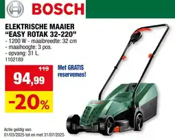 Hubo Bosch EasyRotak 32-220 elektrische grasmaaier 1200W 32cm aanbieding