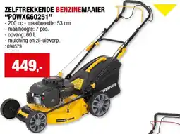 Hubo Powerplus POWXG60251 benzine grasmaaier zelftrekkend 200cc 53cm aanbieding