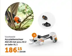 AVEVE Accutakkenschaar ASA 20 met accu AS 2 en lader AL 1 aanbieding