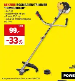 Hubo Powerplus EG POWEG30408 benzine bosmaaier 42,7cc aanbieding