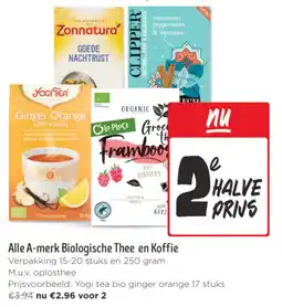 Jumbo Alle A-merk Biologische Thee en Koffie aanbieding