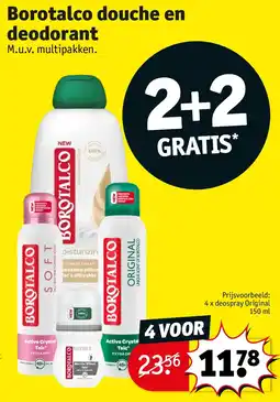 Kruidvat Borotalco douche en deodorant aanbieding