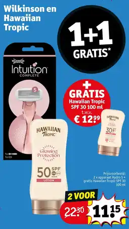 Kruidvat Wilkinson en Hawaiian Tropic aanbieding