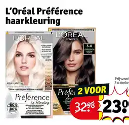 Kruidvat L’Oréal Préférence haarkleuring aanbieding