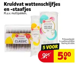 Kruidvat Kruidvat wattenschijfjes en -staafjes aanbieding