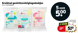 Kruidvat Kruidvat gezichtsreinigingsdoekjes aanbieding