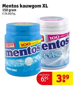 Kruidvat Mentos kauwgom XL aanbieding