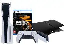Coolblue PlayStation 5 Slim Disc Edition + Call of Duty: Black Ops 6 + Façades Noir + Station de Charge aanbieding
