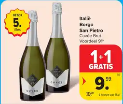 Carrefour Market Italië Borgo San Pietro Cuvée Brut aanbieding