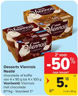 Carrefour Market Desserts Viennois Nestlé aanbieding