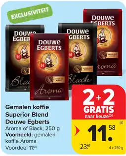 Carrefour Market Gemalen koffie Superior Blend Douwe Egberts aanbieding