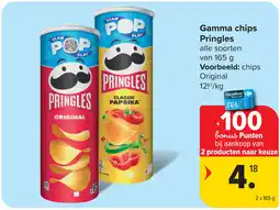 Carrefour Market Gamma chips Pringles aanbieding