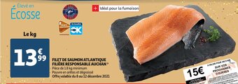 Filet De Saumon Atlantique Filiere Responsable Auchan