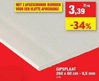 Hubo Gipsplaat aanbieding