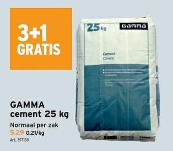 GAMMA Gamma cement aanbieding