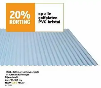 GAMMA Golfplaten pvc kristal aanbieding