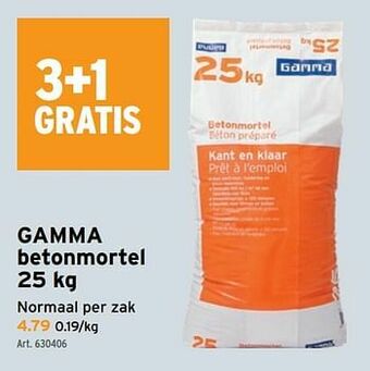 GAMMA Gamma betonmortel aanbieding