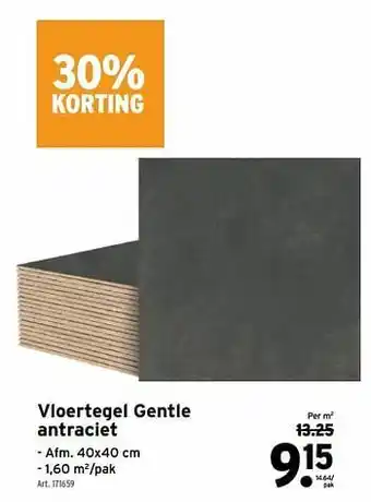 GAMMA Vloertegel gentle antraciet aanbieding