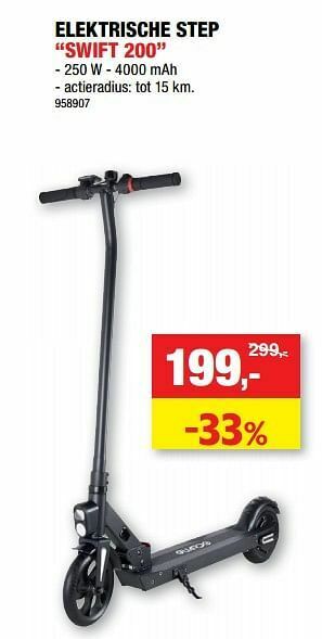 Hubo Guardo elektrische step swift 200 aanbieding