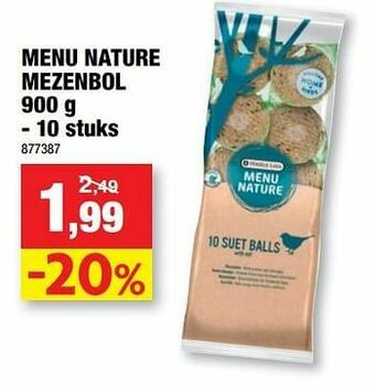 Hubo Menu nature mezenbol aanbieding