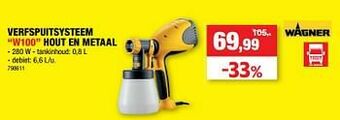 Hubo Verfspuitsysteem w100 hout en metaal aanbieding