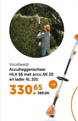 AVEVE Accuheggenschaar HLA 56 met accu AK 20 en lader AL 101 aanbieding