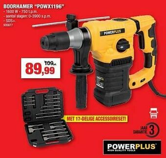Hubo Powerplus boorhamer powx1196 aanbieding