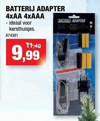Hubo Batterij adapter aanbieding