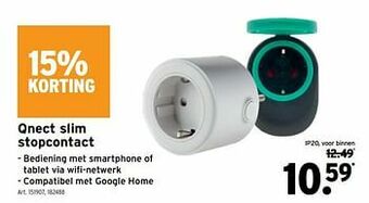 GAMMA Qnect slim stopcontact aanbieding