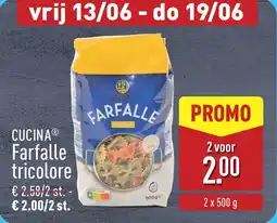 ALDI Cucina farfalle tricolore aanbieding