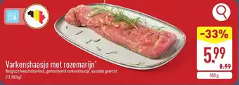 ALDI Varkenshaasje met rozemarijn aanbieding