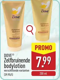 ALDI Dove Zelfbruinende bodylotion aanbieding