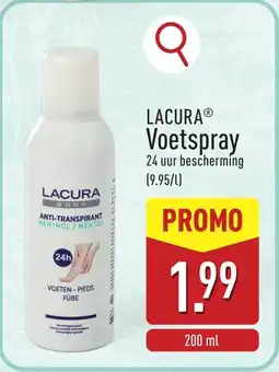 ALDI Lacura voetspray aanbieding