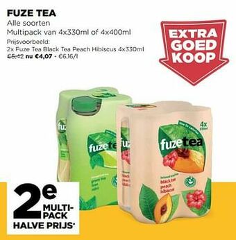 Jumbo Fuze tea black tea peach hibiscus aanbieding