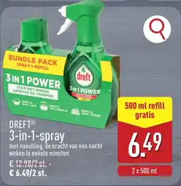 ALDI Dreft 3-in-1-spray aanbieding