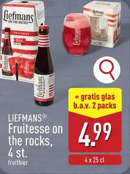 ALDI Liefmans fruitesse on the rocks aanbieding