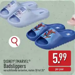 ALDI Disney / Marvel Badslippers aanbieding