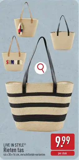 ALDI Live in Style Rieten Tas aanbieding