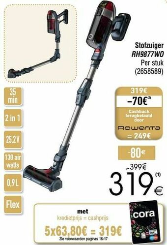 Cora Rowenta stofzuiger rh9877wo aanbieding