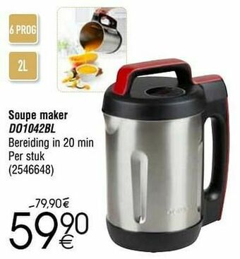 Cora Domo elektro soupe maker do1042bl aanbieding