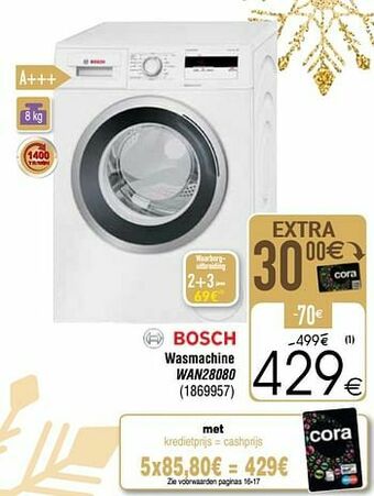 Cora Bosch wasmachine wan28080 aanbieding