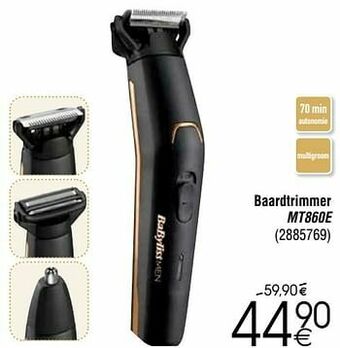 Cora Babyliss baardtrimmer mt860e aanbieding