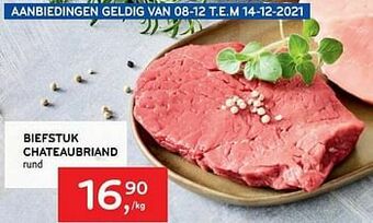 Biefstuk chateaubriand rund