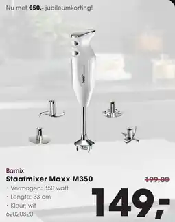 Hanos Bamix Staafmixer Maxx M350 aanbieding