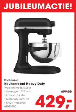 Hanos KitchenAid Keukenrobot Heavy Duty aanbieding