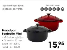 Hanos Braadpan Fontestic Mini aanbieding